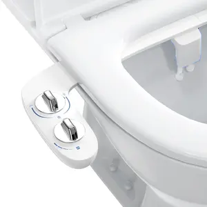 GARVEENon-Electric Bidet Toilet Accessory with Dual Self-Cleaning Nozzles for Feminine Wash, Adjustable Pressure Control, and Fresh Cold Water Spray for Existing Toilets