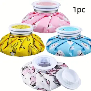 Reusable Ice Heat Gel Pouches, Leak-Proof Safety Lock, High-Temperature Ring, Polyester Fabric, Animal Fruit Design, Multifunctional Pain Relief