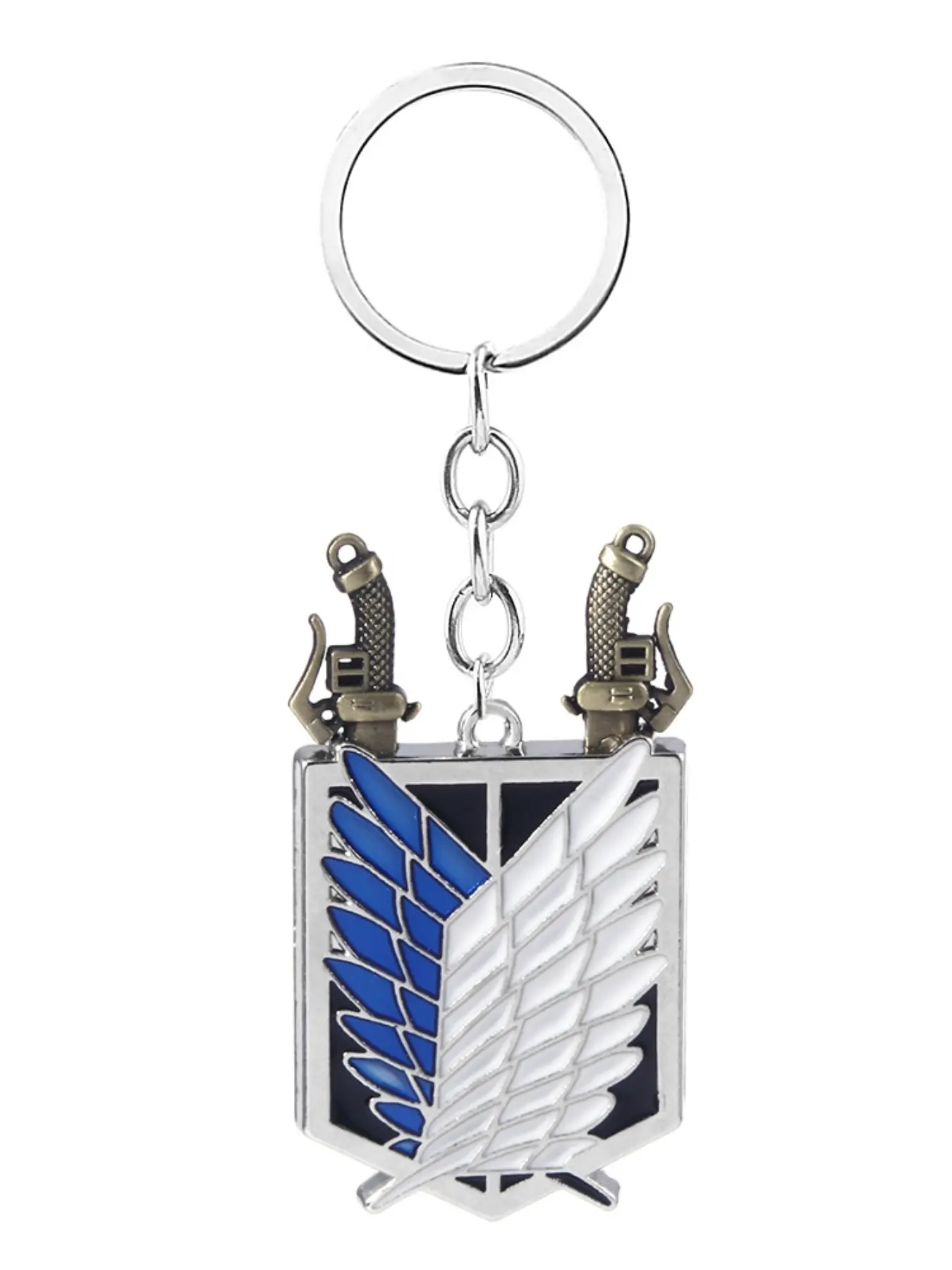 Anime Design Keychain, Metal Wing Design Keychain for Men & Women, Trendy All-match & Exquisite Keychain for Birthday Gift, Metal Keychains