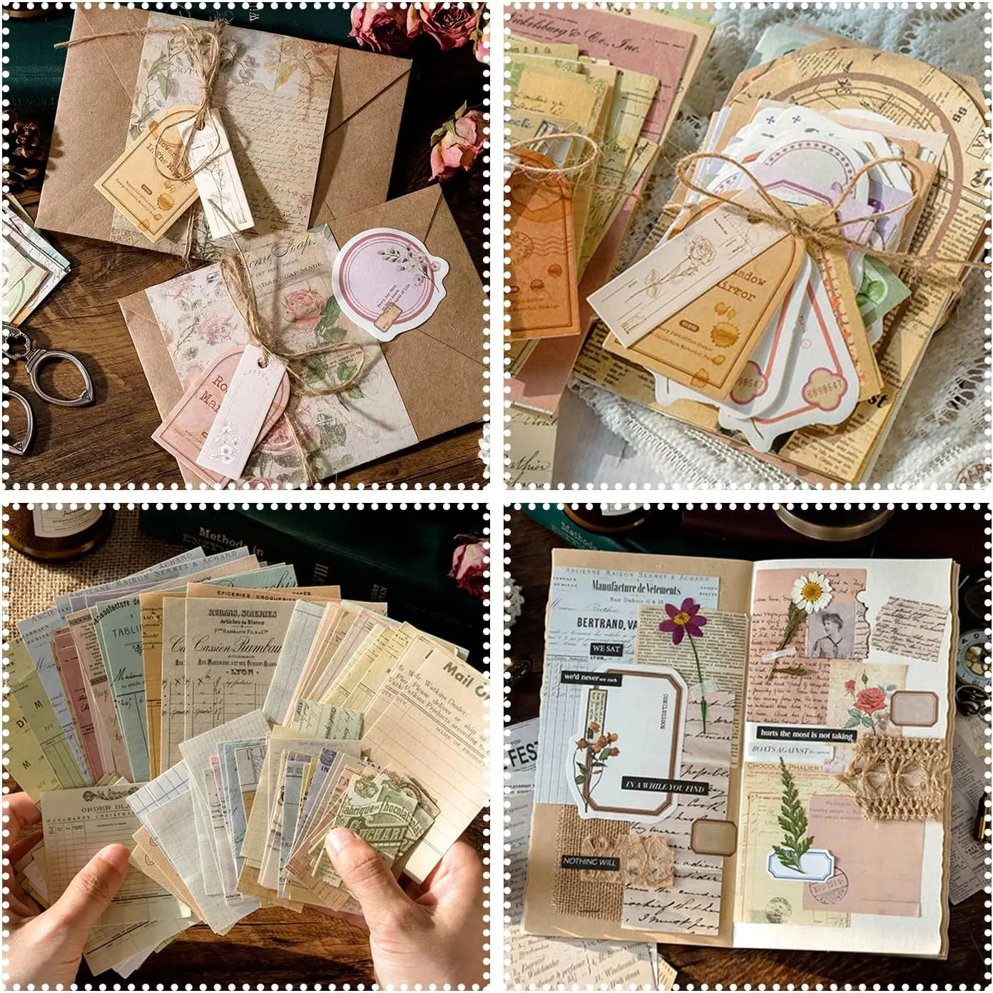 360 count  Scrapbook Paper Kit, Collage Paper and Junk Journal Supplies