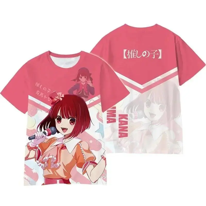 2026 new hot item Summer Men's T-shirt Anime Oshi No Ko 3D Printed for Women Street Casual Fashion Short-sleeved O-collar Children Loose Tees Tops