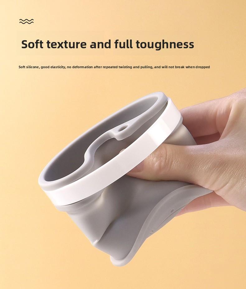 New Silicone Foldable Water Cup with Hook Portable Travel Coffee Mug Outdoor Camping Hiking Teethbrush Cup for Business Trip