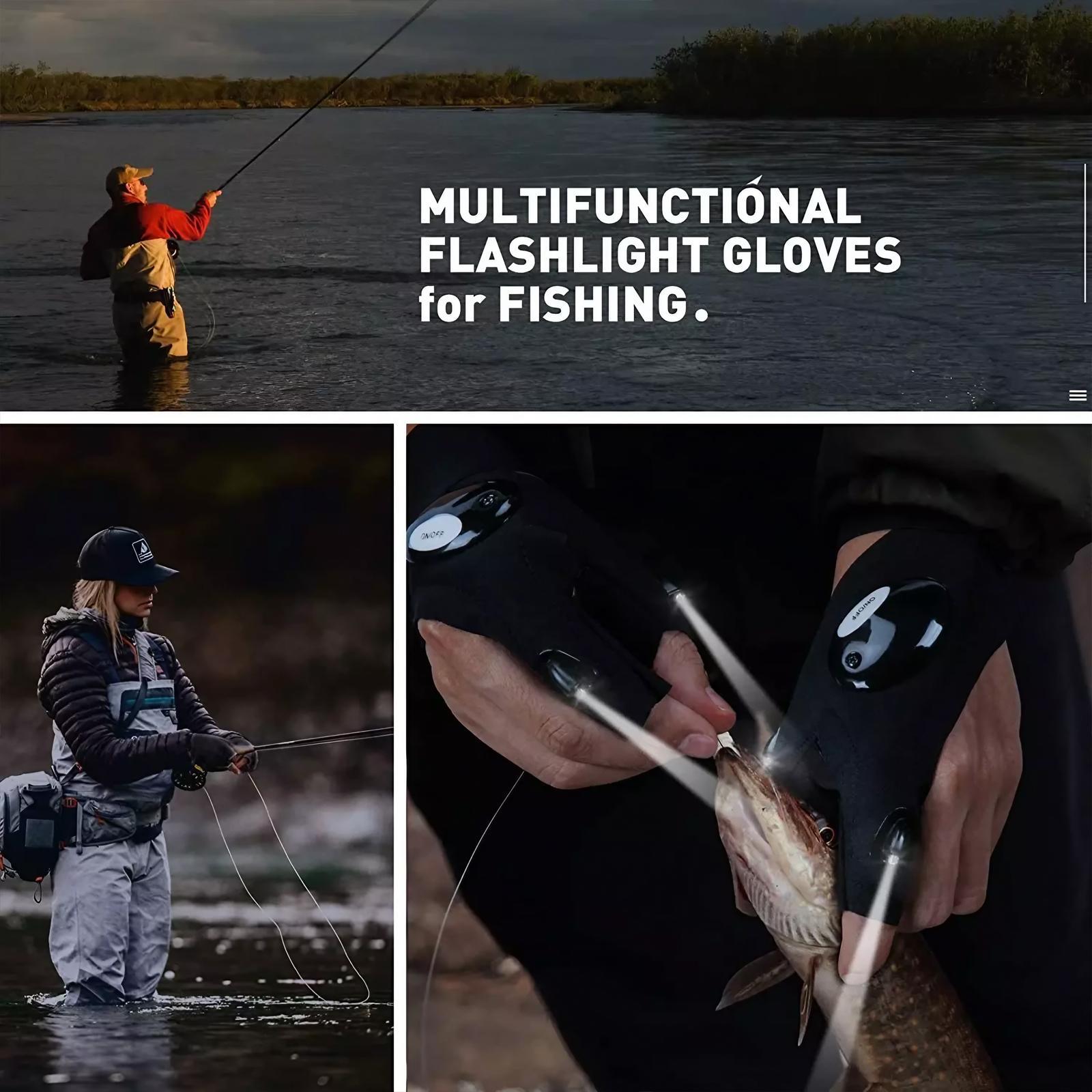 LED Waterproof Flashlight Gloves - Outdoor Sports Gloves with Built-in LED Lights for Fishing, Camping, Hiking, Survival, Rescue & Travel Accessories LED Waterproof Flashlight Gloves - Outdoor Sports Gloves with Built-in LED Lights for Fishing, Camping, Hiking, Survival, Rescue & Travel Accessories