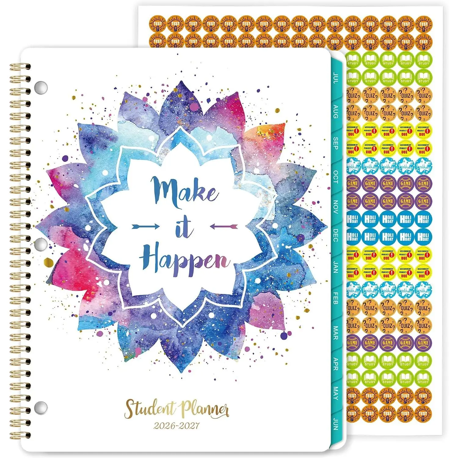 Student Planner 2026-2027 - School Planner 2026-2027, July 2026 - June 2027 | 11'' x 8.5'', Weekly & Monthly Academic Planner, Student Planner for Middle/High School, Holidays, Tabs, Pocket, Stickers