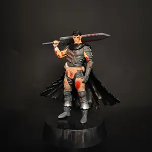 New Sword Wind Legend Guts Swordsman War Damage Blood Version Desktop Handmade Model Figure, Collectible Anime Merchandise