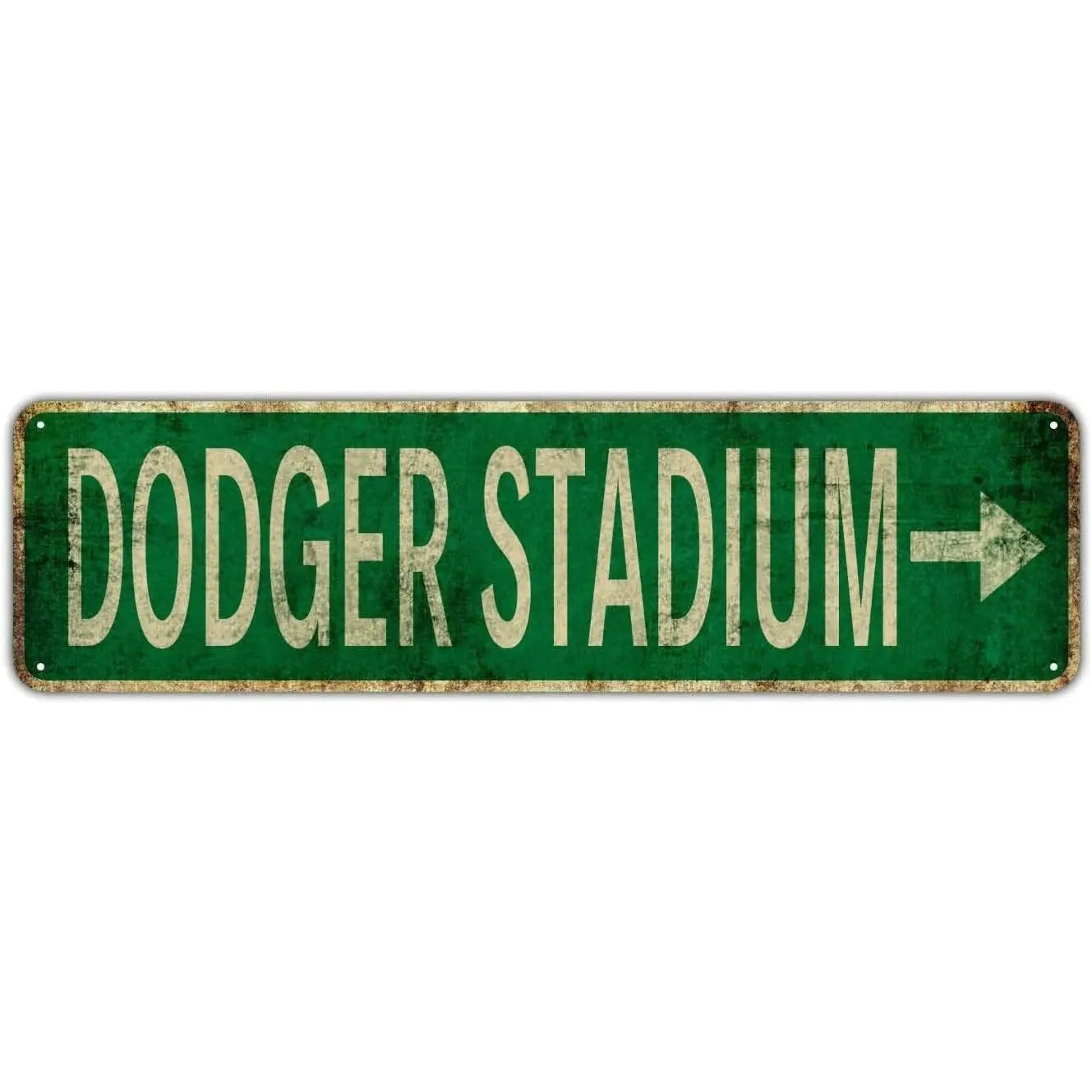 Retro Vintage Tin Dodger Stadium Street Sign, 4"x16" Decorative Metal Plaque, Sports Fans' Home Bar Decor, Indoor/Outdoor Home Supplies