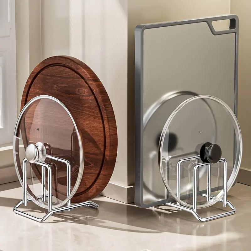 Kitchen shelf countertop multifunctional integrated cutting tool, cutting board, cutting board rack, pot cover storage rack