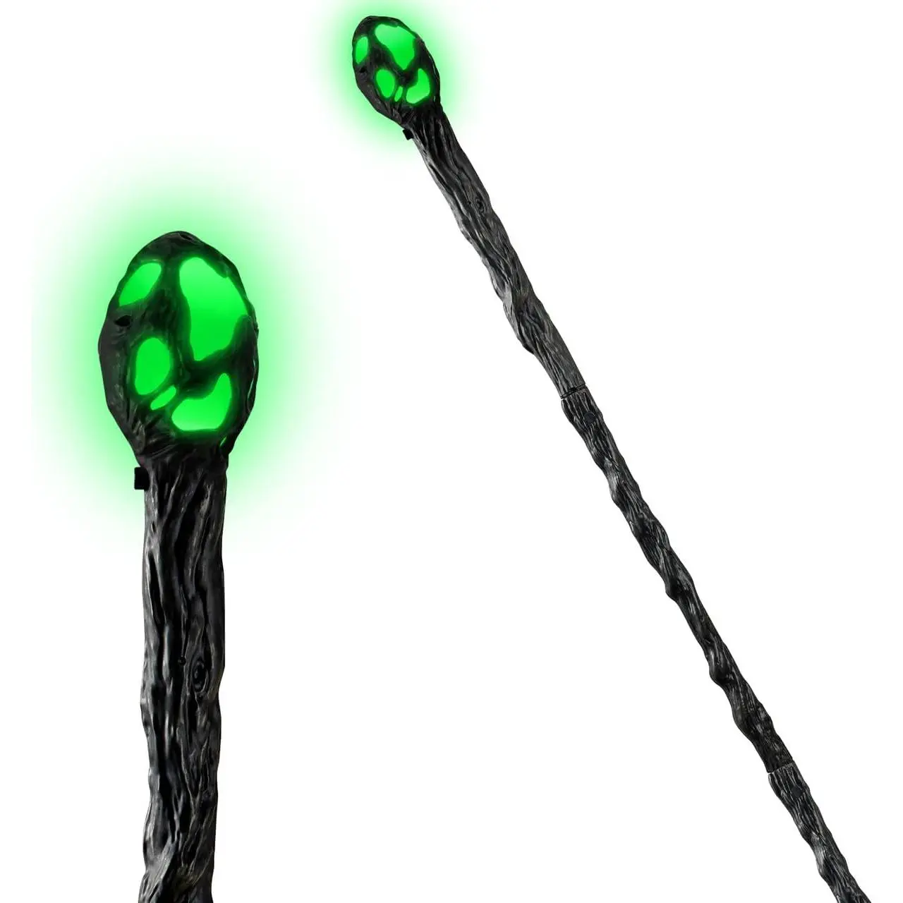Halloween LED Witch Staff Vintage Cane - LED Light-Up Magic Walking Prop, Adult Fashion Unisex Witches Broom Stick Accessory for Halloween Party Dress-Up Costumes