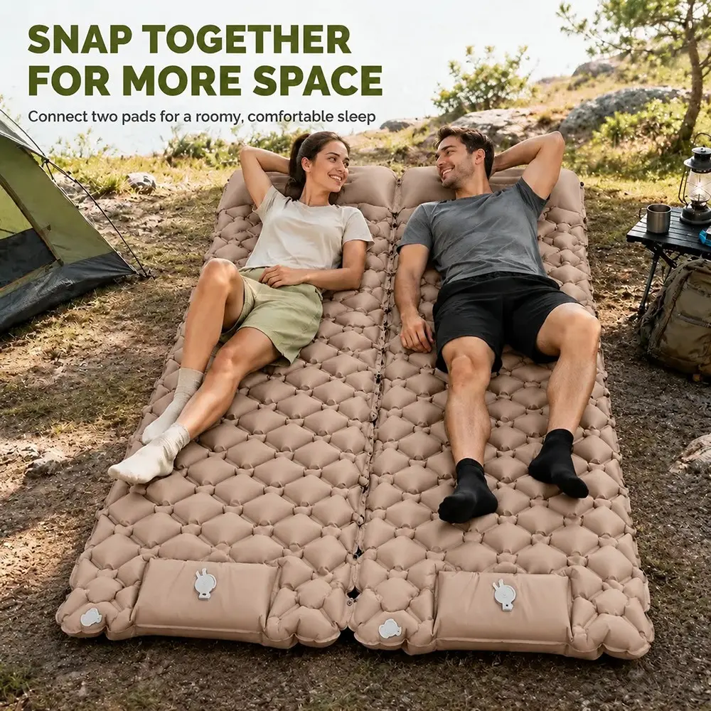Portable Inflatable Camping Sleeping Pad, Lightweight Waterproof Design, No External Pump Needed, Ideal for Hiking & Outdoor Adventures, Camping Sleeping Mat