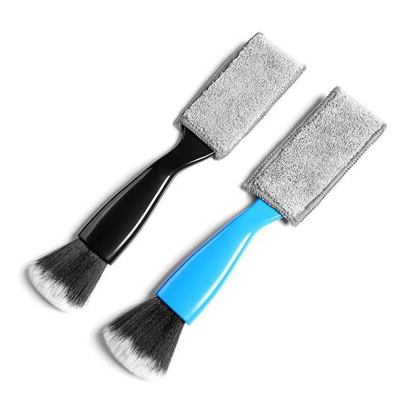 Dual Head Soft Brush for Car Interior Cleaning, Dashboard Air Vent Cleaner, Ac Grille Dust Removal Tool, 1 Piece