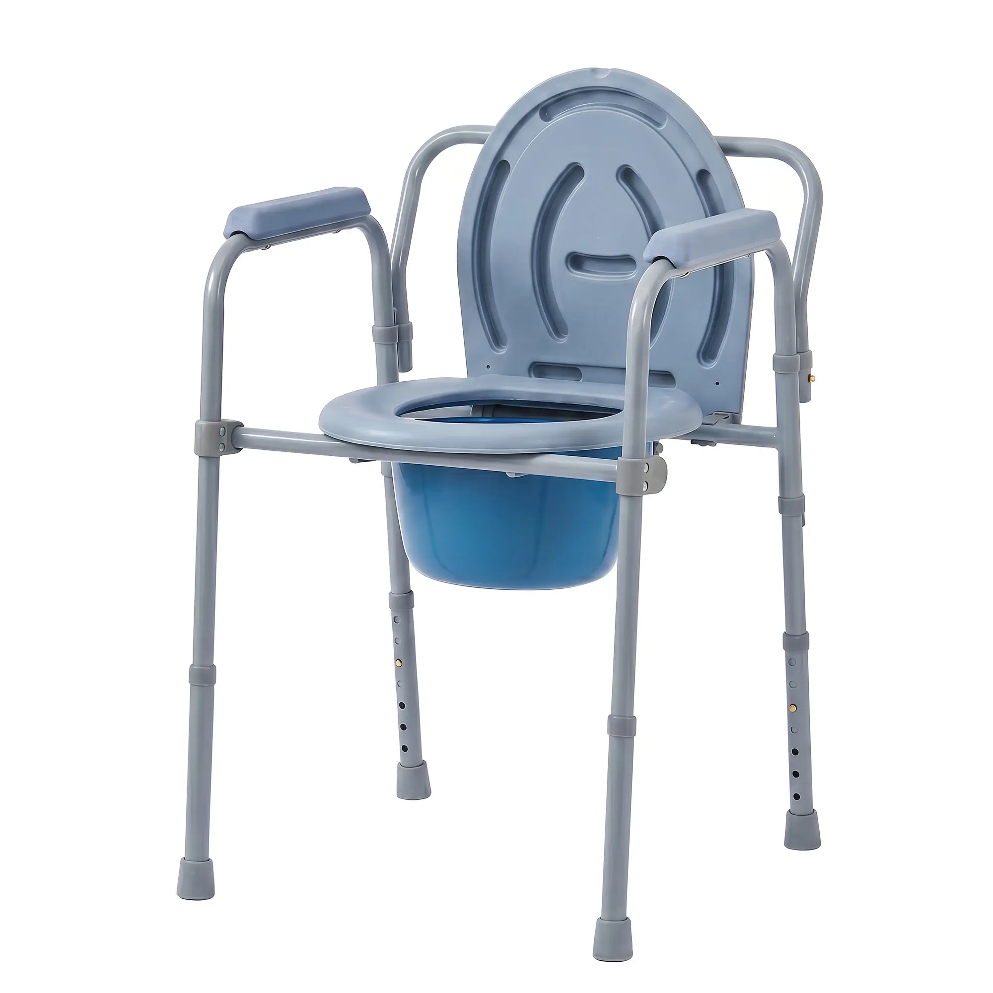 Bedside Commode Chair 3-in-1, Portable Toilet with Bucket for Seniors, Height Adjustable Potty Chair, 300/350Lb Capacity, Easy Clean Mobility Aid for Elderly, Hospital, Post-Surgery Recovery