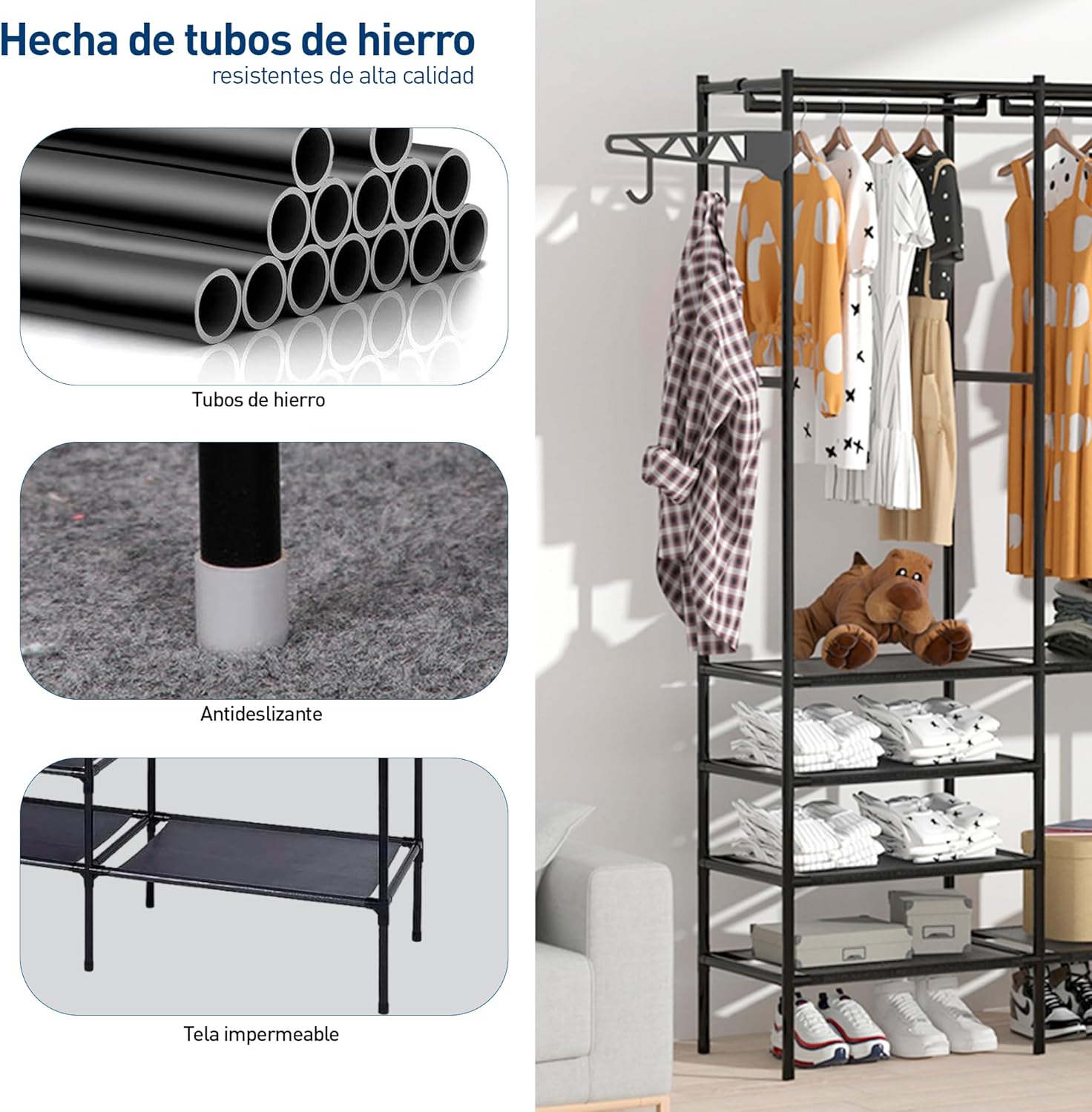 SICANDAENHK📏 GIANT Foldable Closet (173*160*35cm) – Your Messy Clothes’ WORST ENEMY!✅ Store ALL your outfits in one place and keep your home clutter-free.No more digging through piles of clothes!🚀 ClosetGoals StorageHack