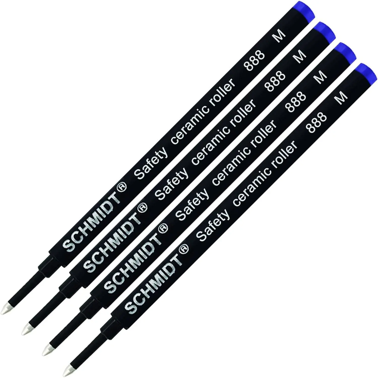 Safety Ceramic 888 Rollerball Medium Tip Refill (Blue Medium Refill (Pack of 4)
