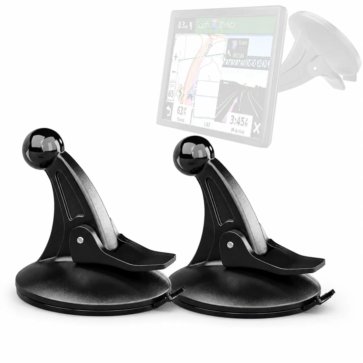 2PCS Garmin Nuvi GPS Suction Cup Holder - 360° Adjustable Viewing, Durable & Reusable Windshield/Dashboard Bracket for Driving (Sports & Outdoor Cycling Gear)