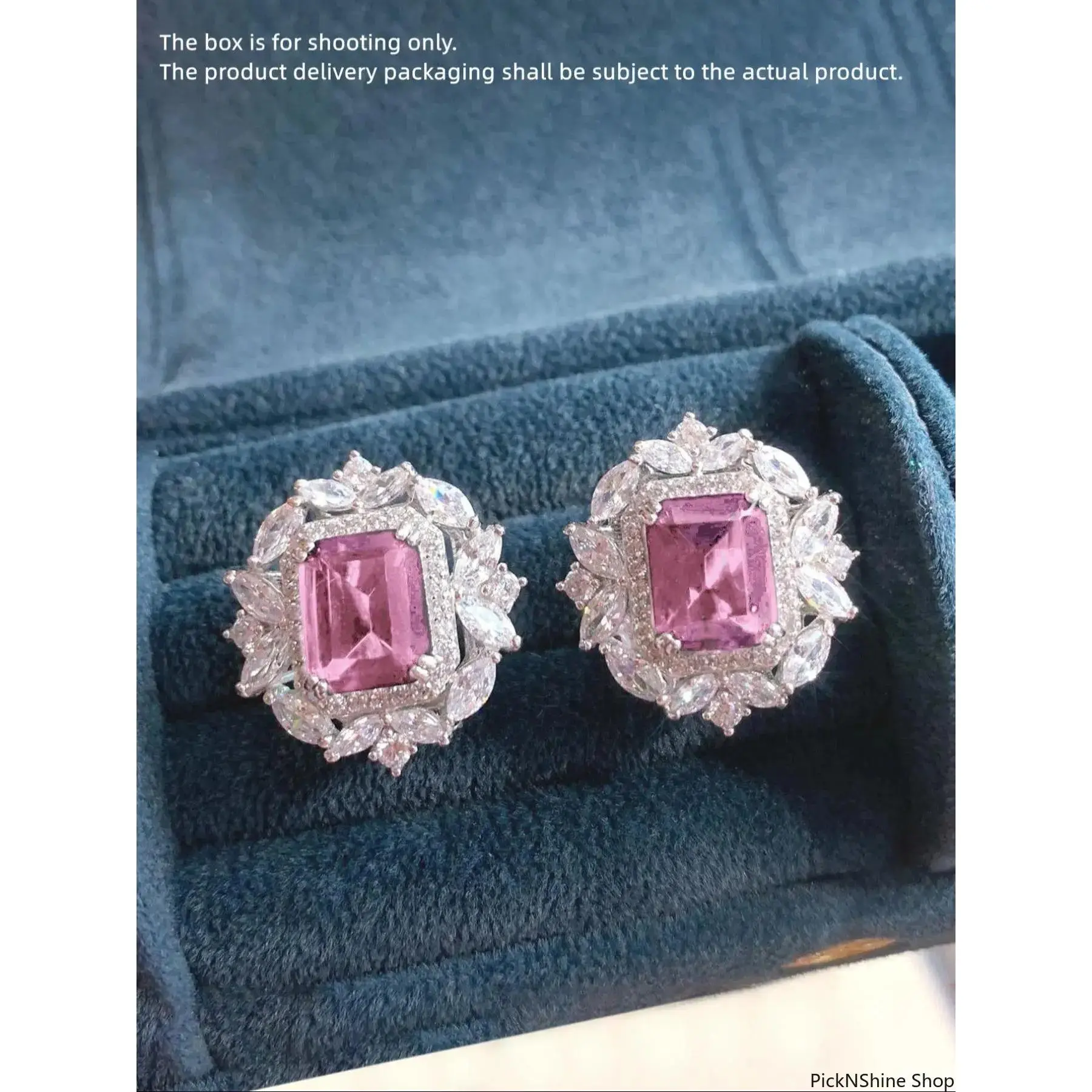 Women's Elegant Pink Flower Stud Earrings with Synthetic Rhinestone Accents, Ideal for Birthday and Anniversary Gifts
