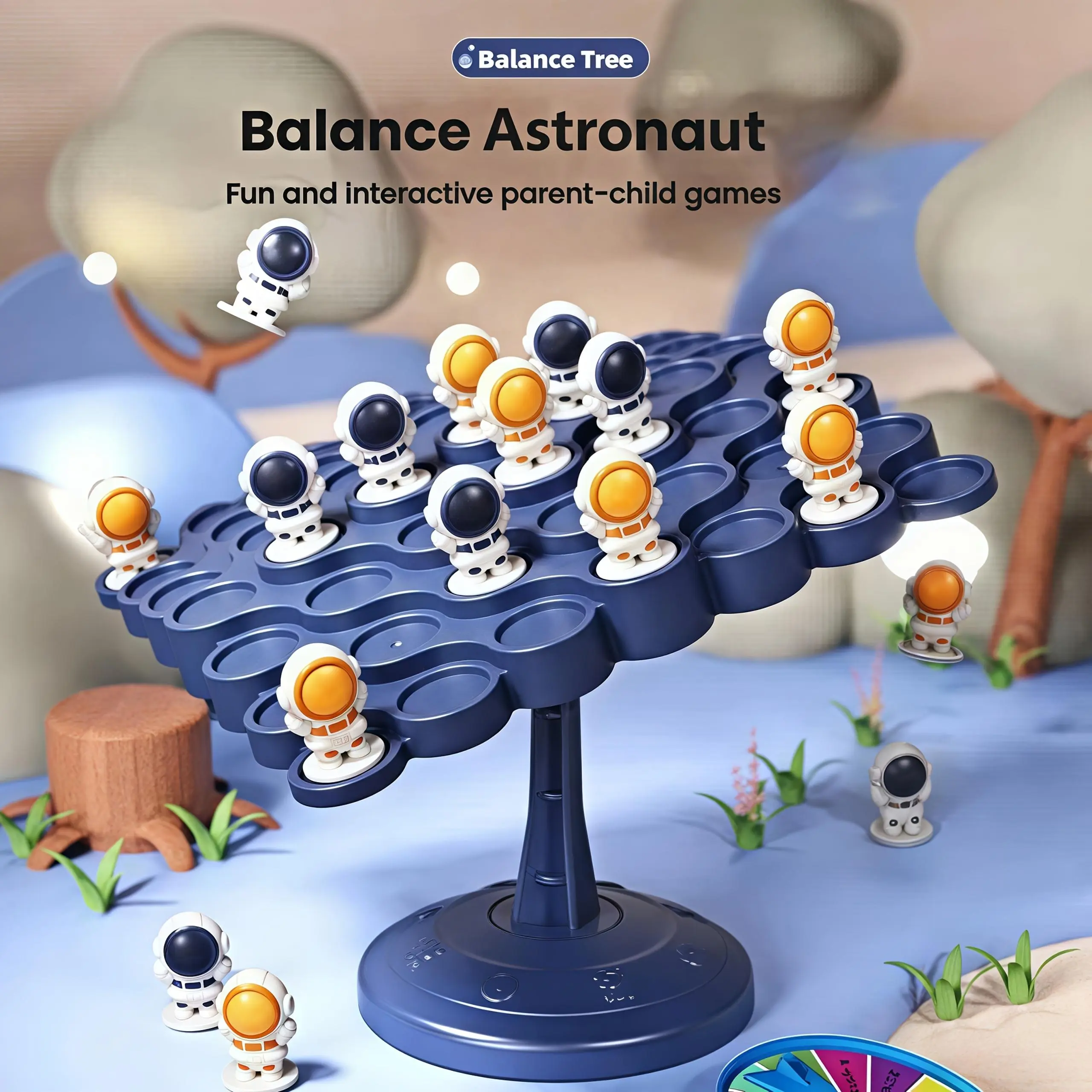 Nitrosamine-Free Plastic Astronaut Balance Tree Board Game - Unisex 12 Years Above Parents' Interactive Games, Attention Boost Brain Teaser for Parent-Child Play (Toys & Hobbies, Classic & Novelty Toys)