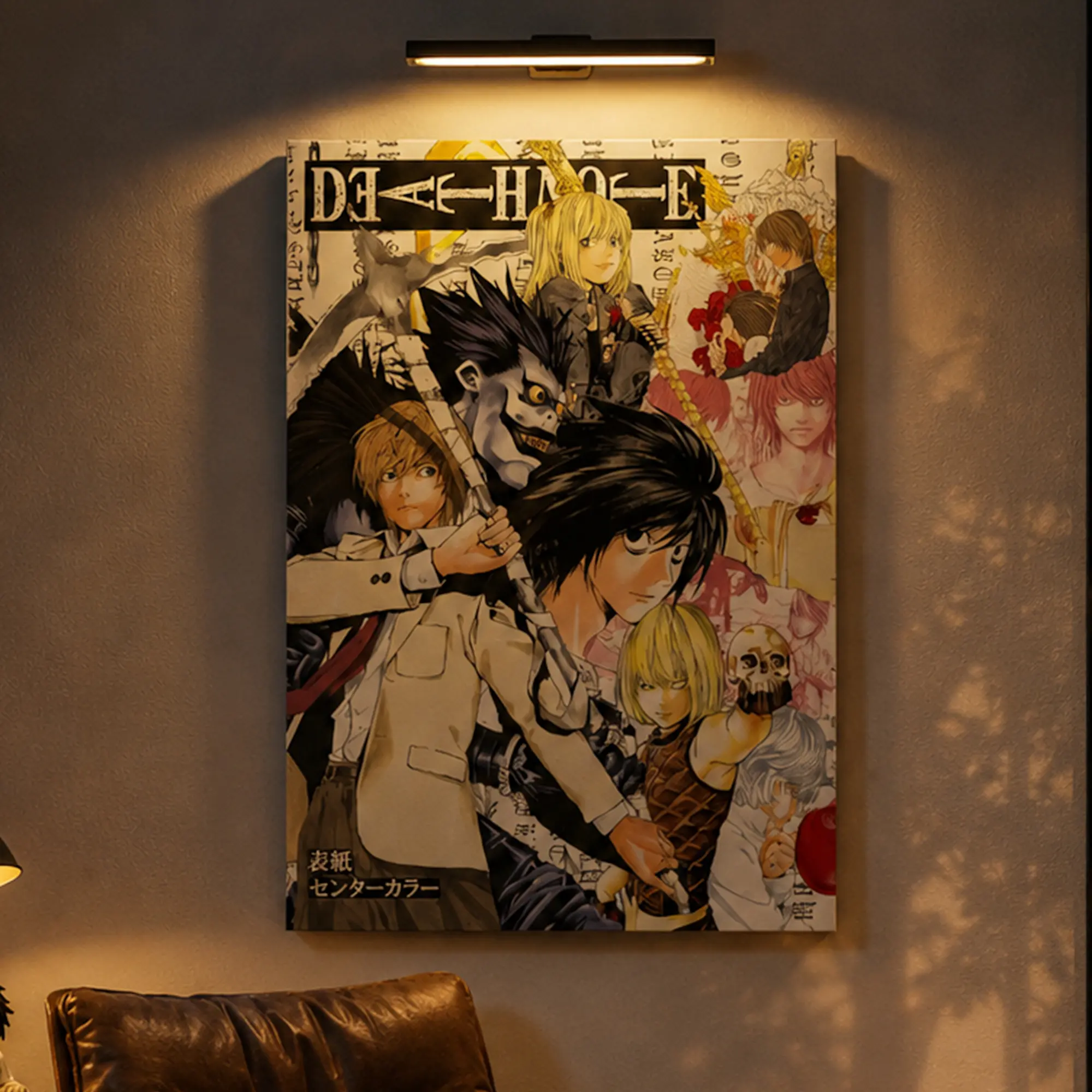 Cool Psychological Detective Anime Canvas Painting Gothic Shinigami Poster Aesthetic  Decor Trendy Japanese Art Prints Bedroom Decoration Ideas Otaku Room Accessories Gamer Cave  Picture Creative Gift