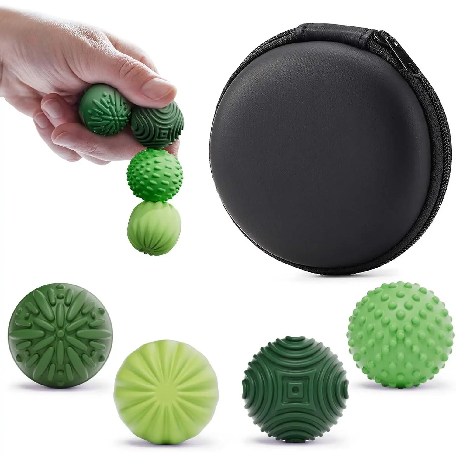 Silicone Magnetic Balls Fidget Toys for Adults & Teens,4PCS Stress Relief Sensory Toys for Autism ADHD Anxiety,Fun Textures Gadgets,Office Desk Toy,Stocking Stuffers for Women Men Teen Giftfidget toys