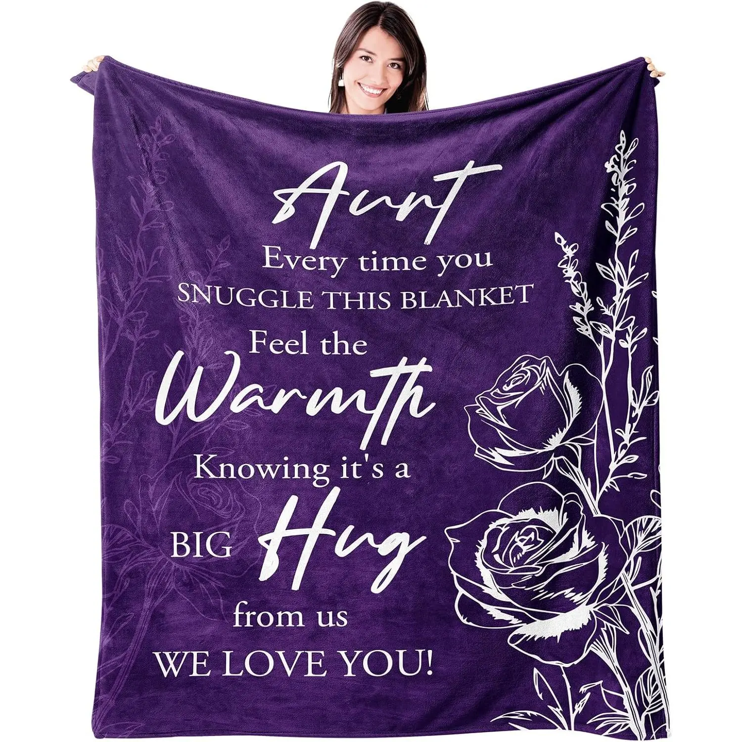 Aunt Gifts for Women, Auntie Gift Ideas, Aunt Birthday Gifts from Niece Nephew, Mothers Day Christmas Birthday Gift for Auntie Blanket, to My Aunt's Throw Blanket 60"x50"