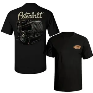 Peterbilt Truck T-Shirt Bold Semi-Truck Graphic Tee for Truckers Diesel Lovers Classic Big Rig Logo Shirt Perfect Gift for Peterbilt Enthusiasts Drivers Hauling Fans