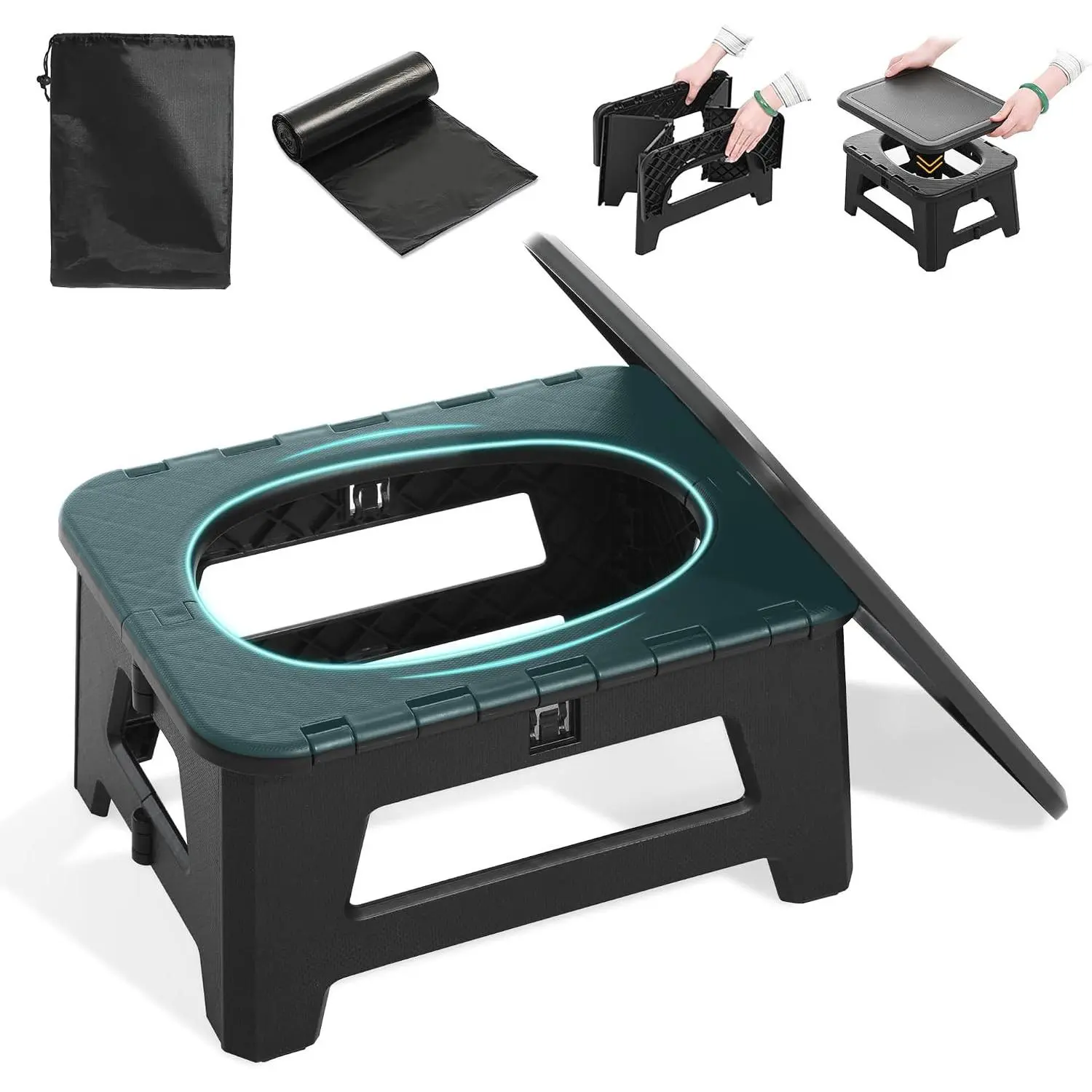 In-car Portable Toilet Collapsible Potty, Emergency Toilet, Temporary Potty For Outdoor Camping, Road Trips, Traffic Jams, Boating And FishingGift