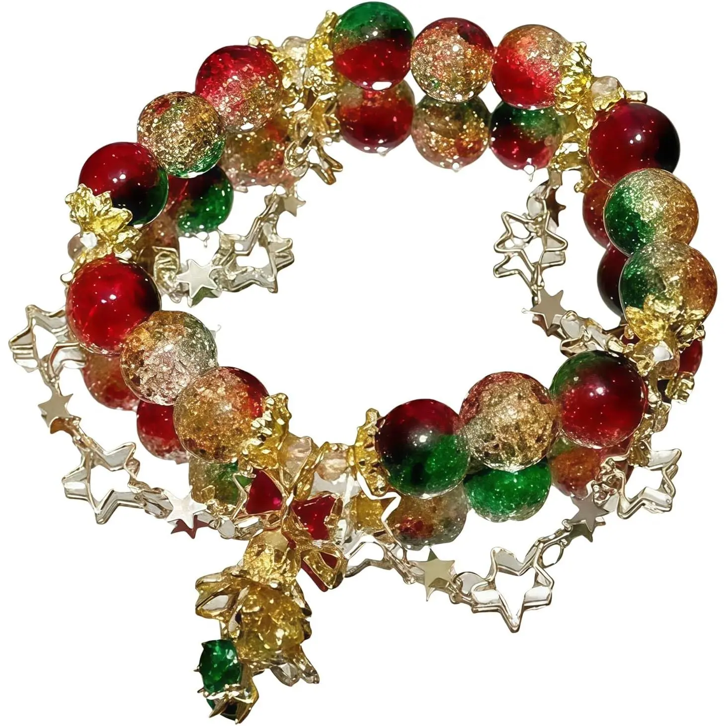 Christmas Bracelets For Women Jingle  Christmas  Charms |  Bead Bracelet Party Decorations Xmas Themed Accessories