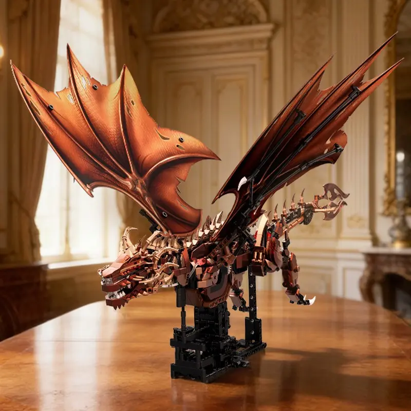 1271 Pieces Giant Mechanical Dragon Building Blocks, High Difficulty Adult Assembly Model, Large Educational Toy, Perfect Birthday Gift