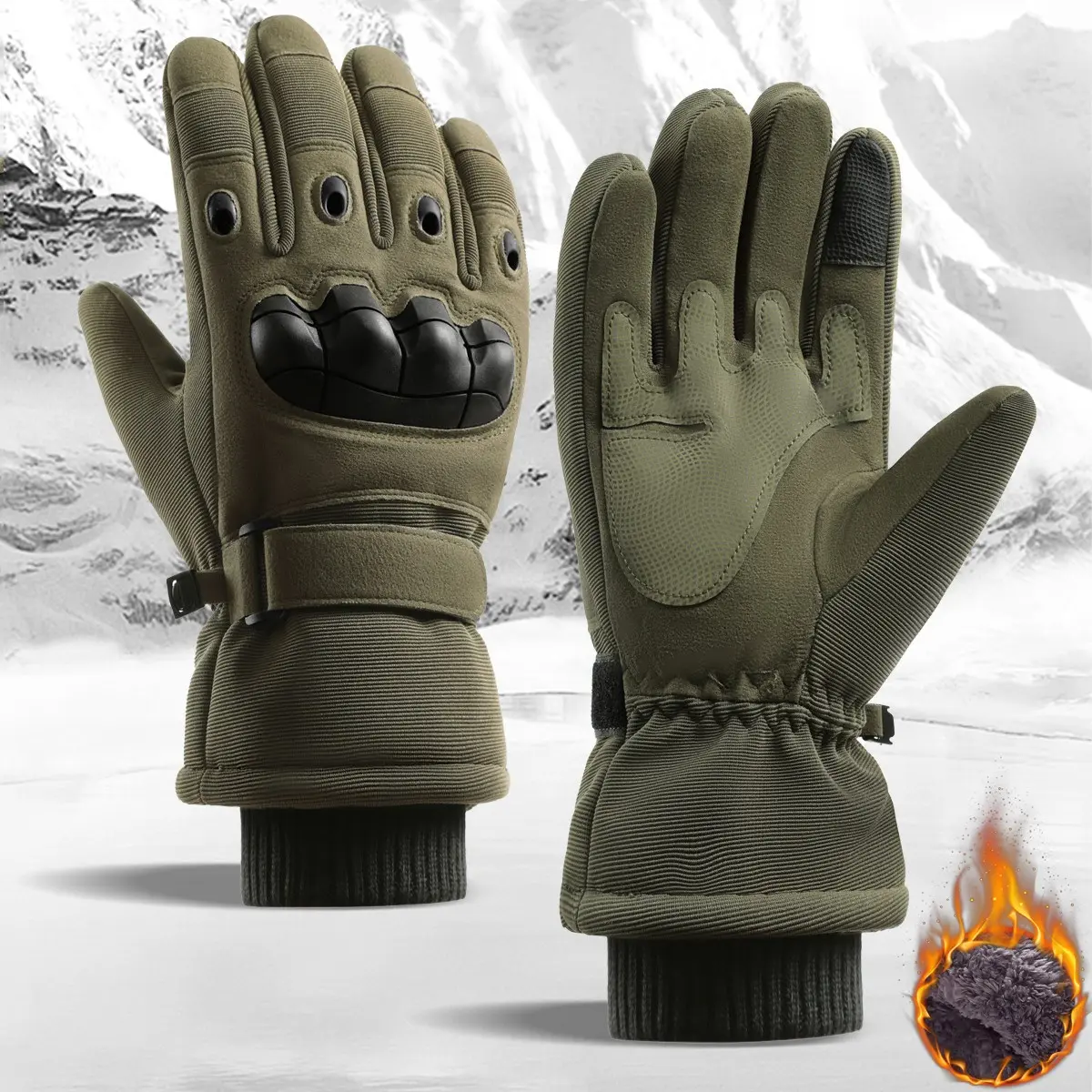 20℃/-4°f Coldproof Winter Gloves, Impact/tactical Winter Gloves, Anti-Slip, Touch Screen Ski Gloves, Durable Design for Outdoor Activities