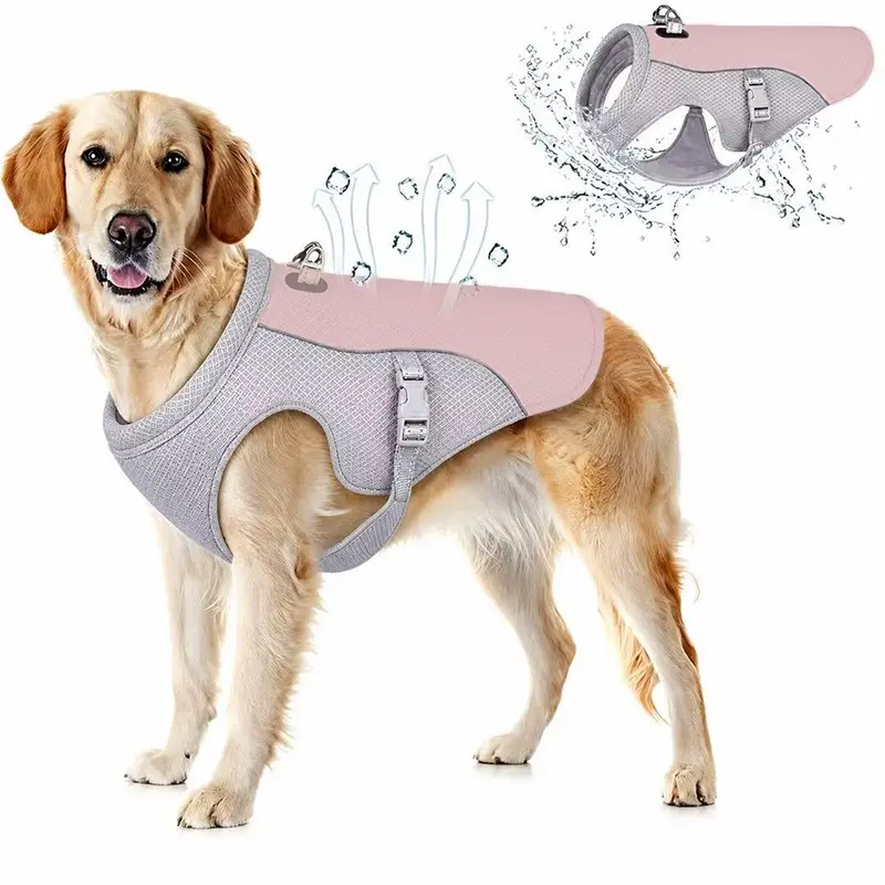 Dog Cooling Vest for Summer, 6 sizes ，Breathable Mesh Cooling Shirt Jacket, Lightweight Cooling Dog Harness, Pet Cooler Suit for Outdoor Activities,Multiple sizes available to fit dogs of every shape and size.