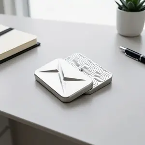 DEEPLAN Cool Metal EDC Haptic Slider—featuring a trackless, limit-free sliding design and a portable, pocket-sized form factor. It incorporates a tuning-fork structure and supports fancy spinning tricks, making it an ideal desk accessory.