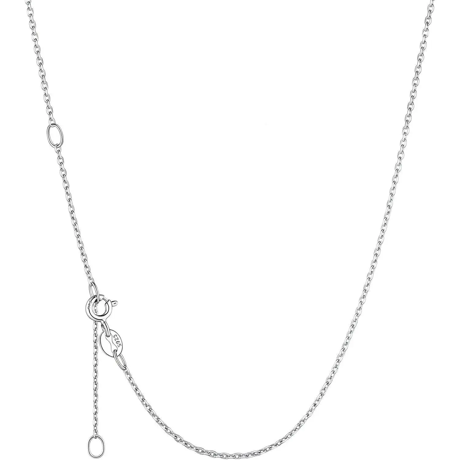 1.1mm/ 1.5mm 925 Sterling  Chains for Women Dainty Thin  Necklace Chain for Women - 16/18/20/22/24 Inch