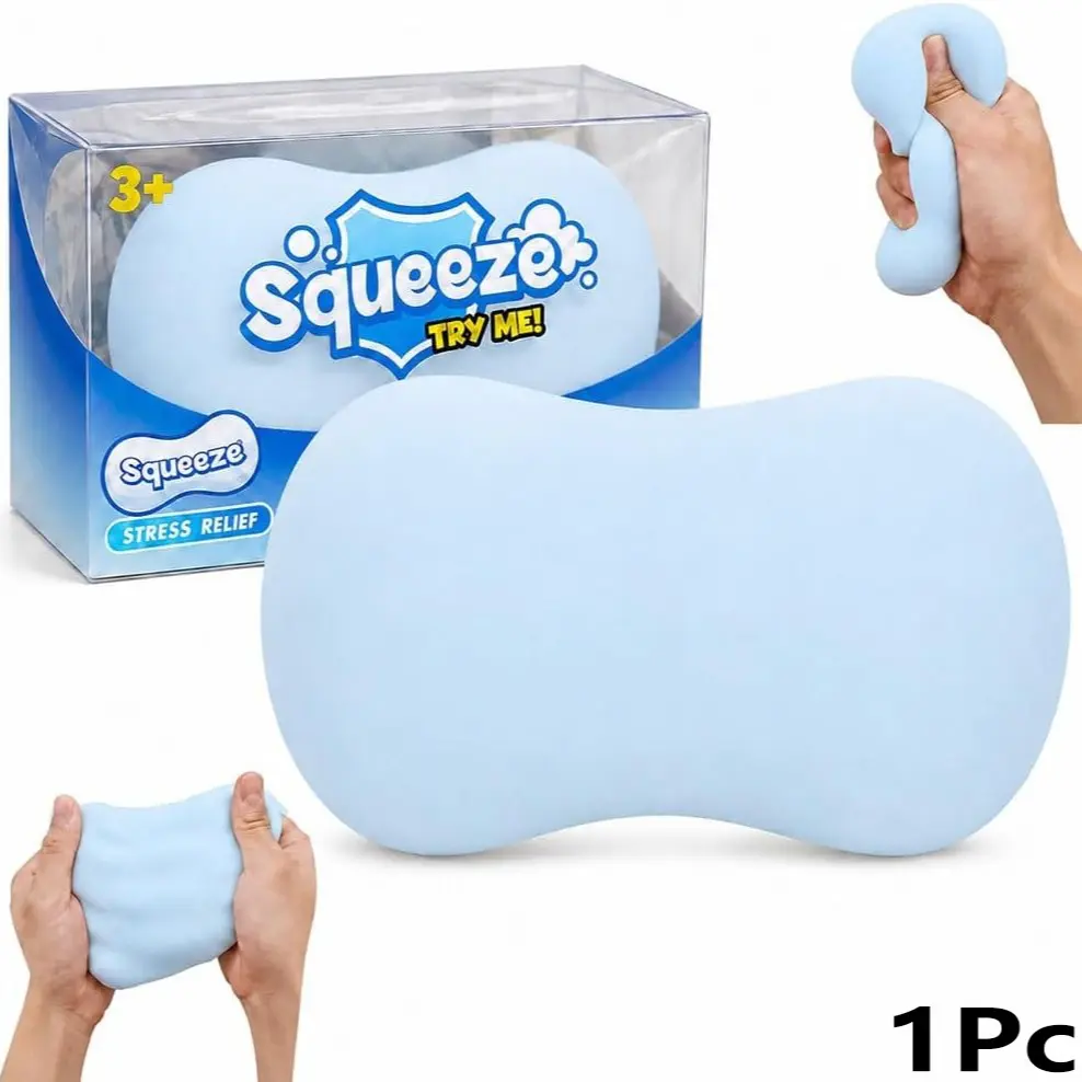 Soap‑Shaped Crunchy Squishy Stress Squeeze Ball, ASMR Anti‑Stress Fidget Toy for Adults, Gift