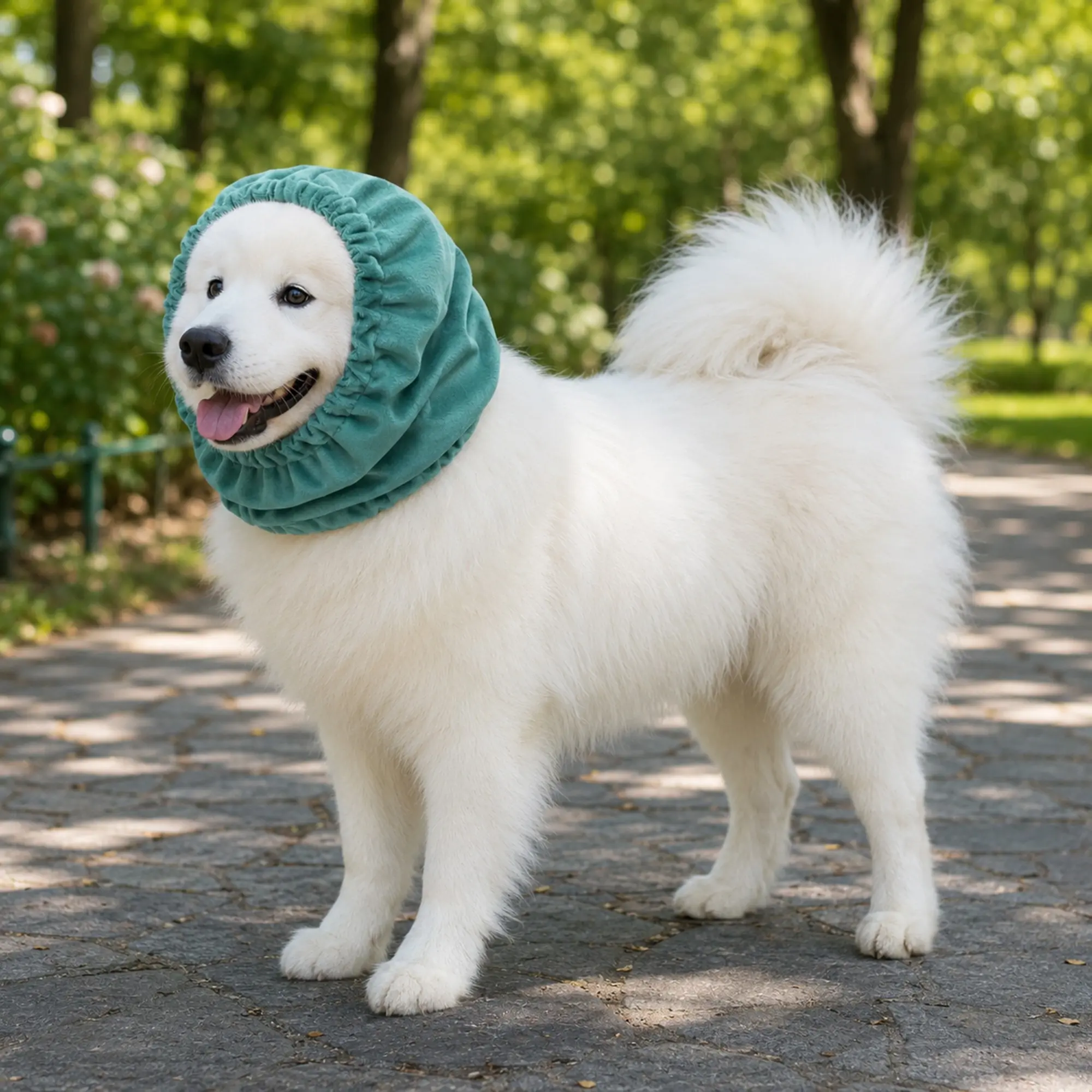 All-Season Breathable Dog Head Cover, Soft Comfort Stretchy Closure Design, Ear Protection Warm Pet Accessories, Ideal for Year-Round Use
