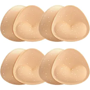 Waterproof Bathing Suit Cups Inserts - 4 Pairs Swimsuit Pads Heart Push up Insert for Women, Bikini Padding InsertGift.