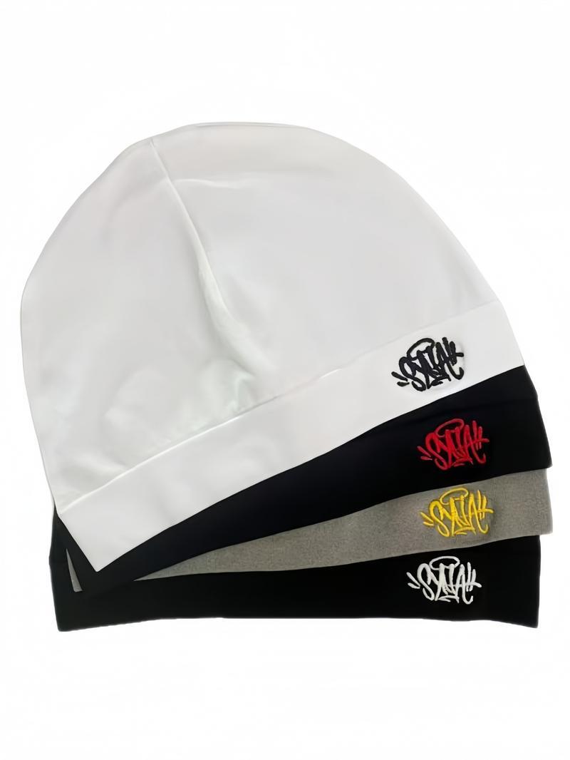 Embroidered Fashion Beanie Hat - Unisex Breathable Elastic Casual Sports Cap