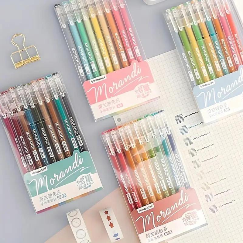 Colored Gel Pen Set, 1-Set Retro Colored Graffiti Pens, Stackable Colorful Ink Pens, Writing Pens for Office, School and Home