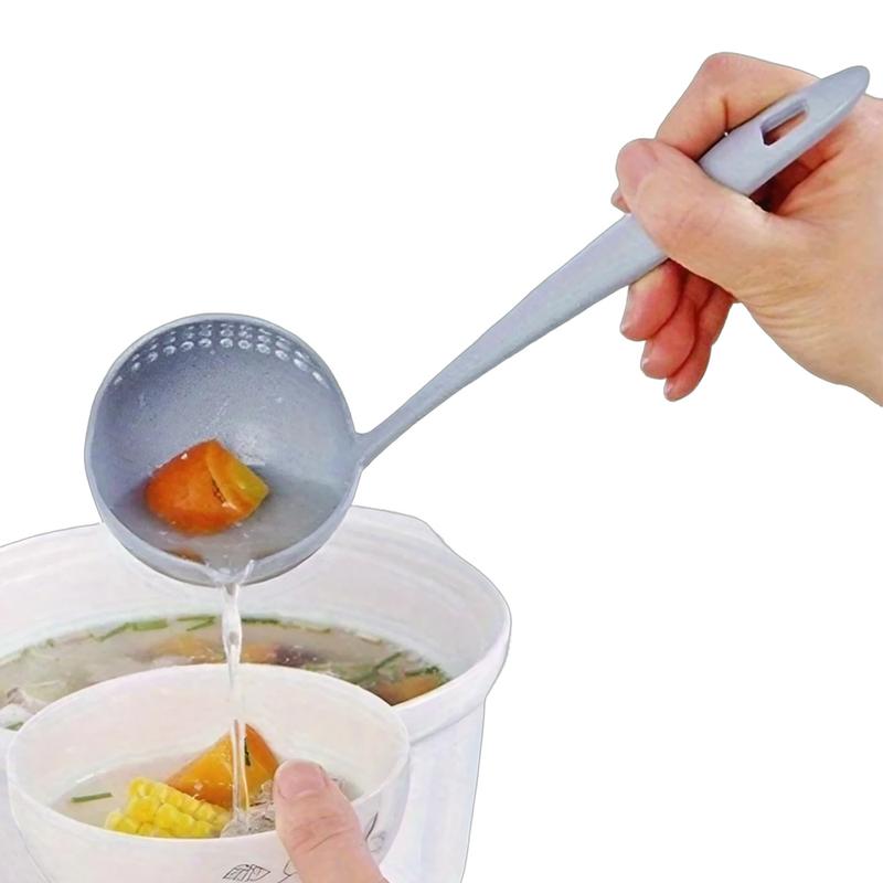Stainless Steel Slotted Spoon for Cooking, Non-Stick Soup Ladle with Long Handle, Pasta Strainer & Skimmer, Easy-Clean Kitchen Tool for Frying, Baking, Serving. Heat-Resistant & Durable.