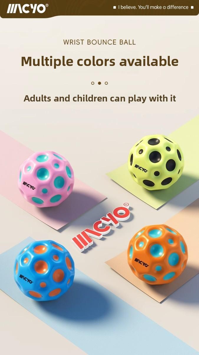 THE WELL KEPT Foam Moonstone Dimple Ball - Stress Relief Toy to Improve Reaction Time & Hand-Eye Coordination