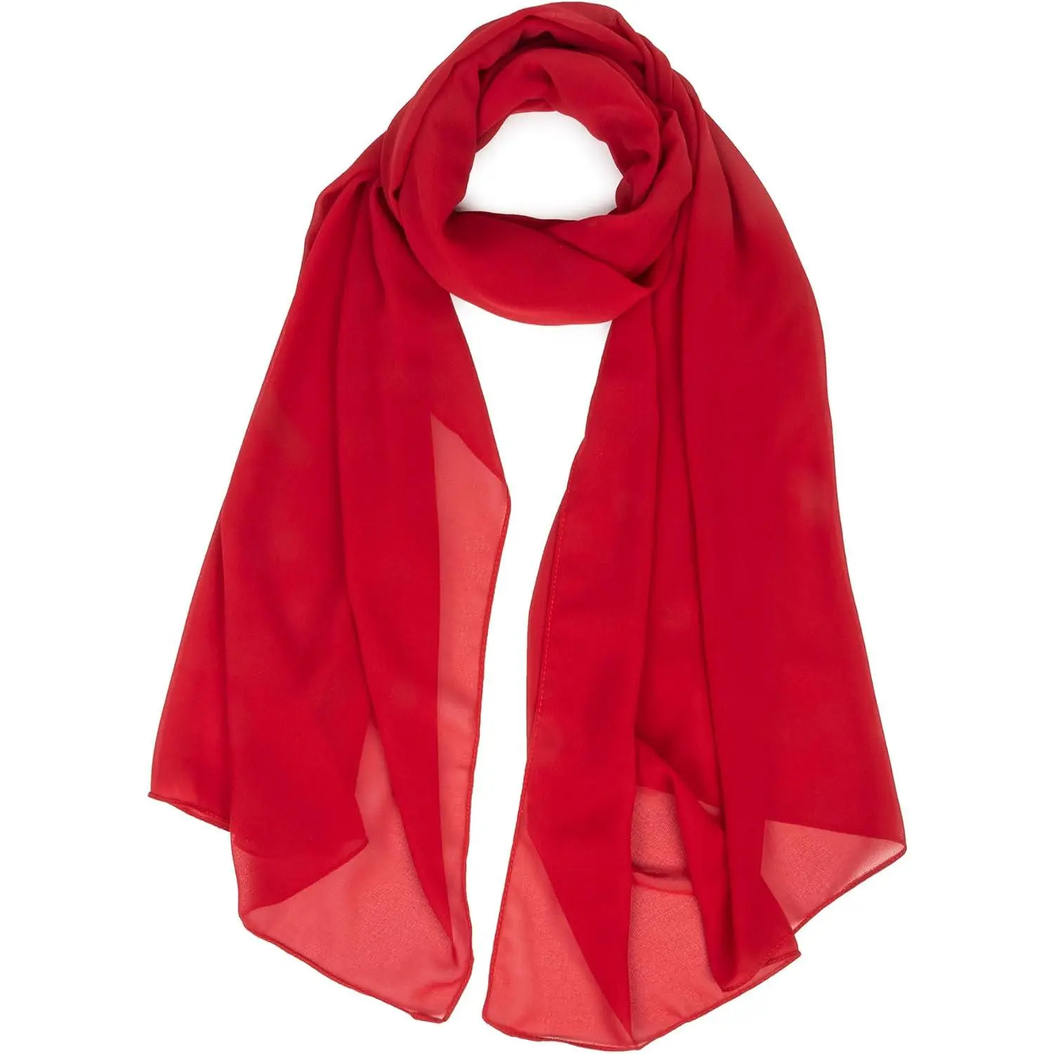Women Chiffon Scarf Lightweight Fashion Shawl Wrap Soft Sheer Scarves | Lightweight chiffon scarf for women, elegant shawl wrap for weddings, travel, daily outfits and sun-proof (70.9*27.6'')