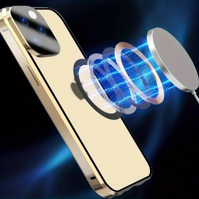 2-In-1 Magnetic Privacy Phone Case with Anti-Spy Screen Protection and Full Metal Bumper, Compatible with iPhone 16/15/14/13/12 Pro Max Plus Series