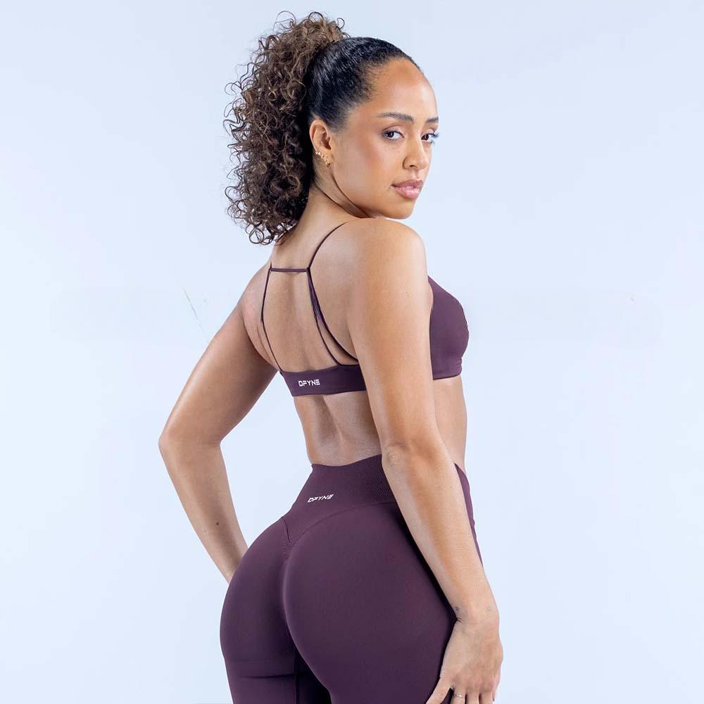 DFYNE Crossback Fitness Bra |   With Padded Bra, Medium Support |   Suitable for Yoga and Body Shaping