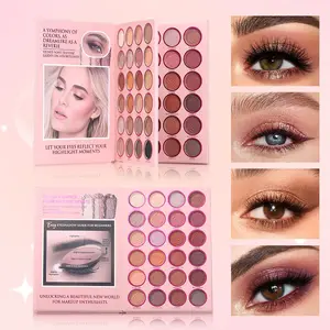 Double Page Fold Out Nude Eyeshadow Palette 48 Shades, Matte & Shimmery Two Finishes, Soft Smooth Texture Won’t Pull Eyelid Skin, Pre-Matched Color Combinations Friendly For Makeup Newbies