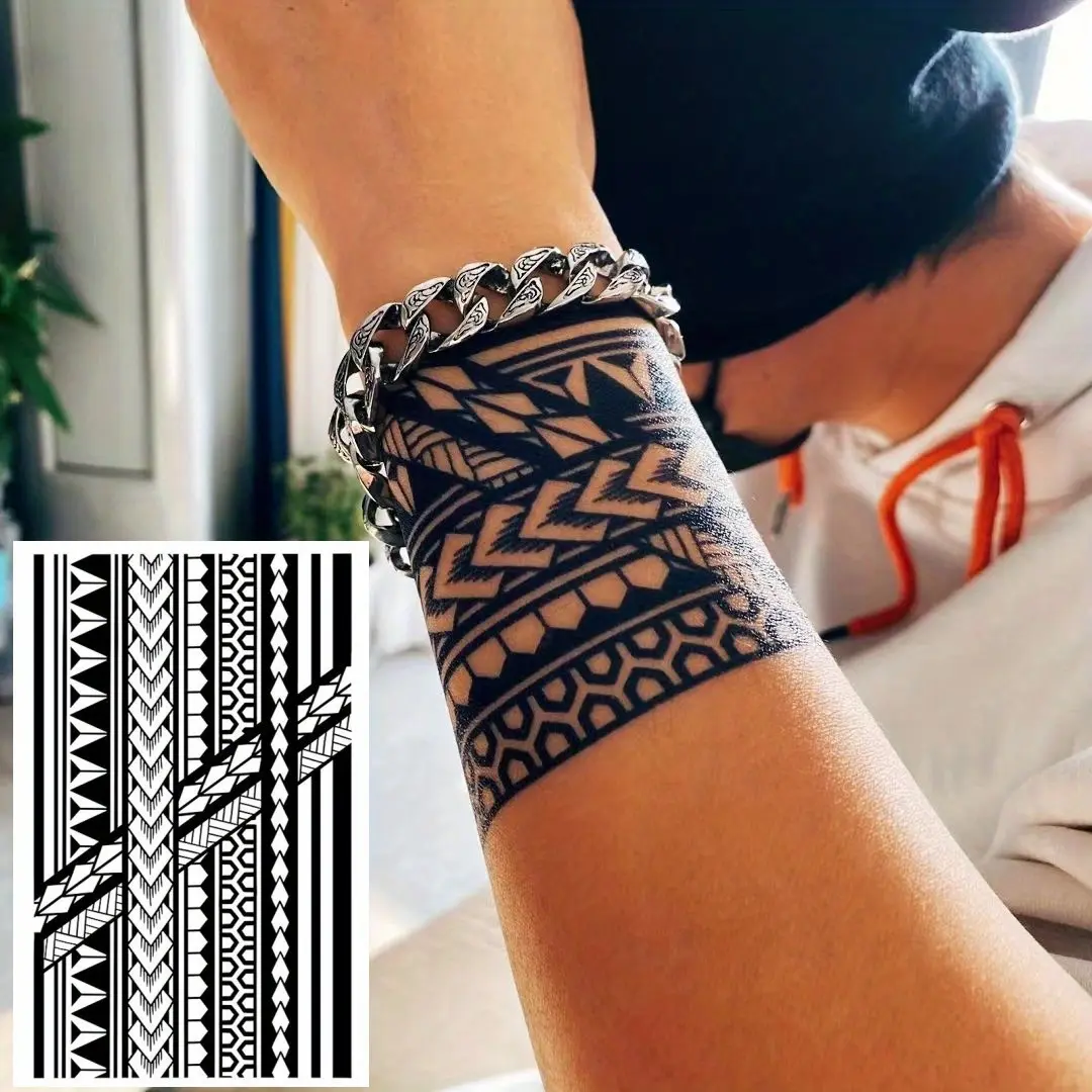 1 Sheet Armband Back Waterproof and Long-lasting Temporary Tattoo