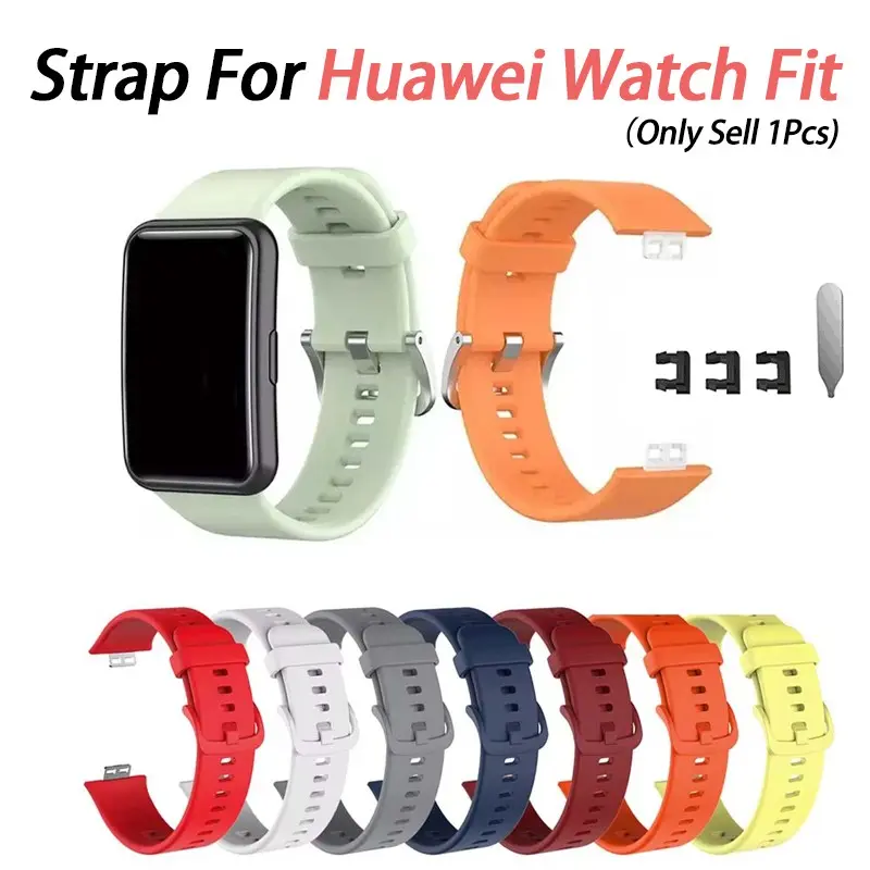 Silicone Replacement Strap for Huawei Watch Fit, Compatible with New Huawei Fit Smart Watch, Wear-resistant & Skin-friendly, Ideal for Daily Matching, Watch Straps