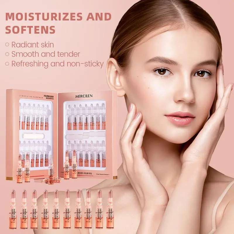 Mercilen Collagen Hydrating Essence 1.5ML*28, Contains Collagen + Hexapeptide, Niacinamide + Sodium Hyaluronate, Deep Moisturizing Serum
