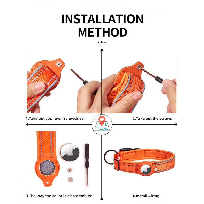 Dog GPS Tracking Collar for Medium & Large Dogs - Non-Chafing Anti-Lost Collar with Leash Attachment