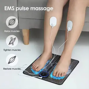 Electric EMS Foot Massager With Gel Pad Portable EMS Muscle Stimulation Massage Mat Improve Blood Circulation Relief Pain Relax
