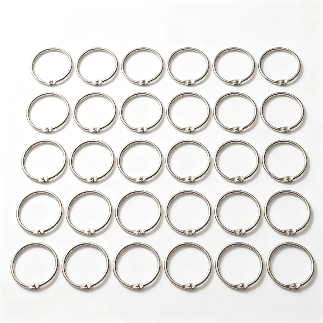 30-Piece Binder Rings Set, Loose-Leaf Binder Accessories, Flashcard Rings, Index Card Rings, Clip Rings, Keychain Rings, Durability