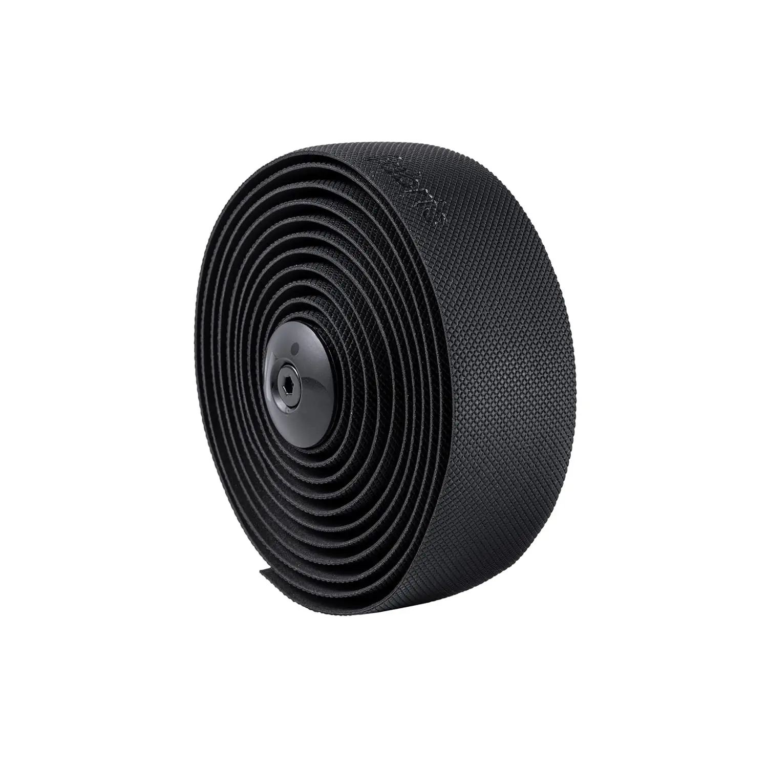 Knurled Grip Road Bike Handlebar Tape, 200cm x 3cm, 2.5mm Thick, Black - Includes Plugs and Finishing Strips