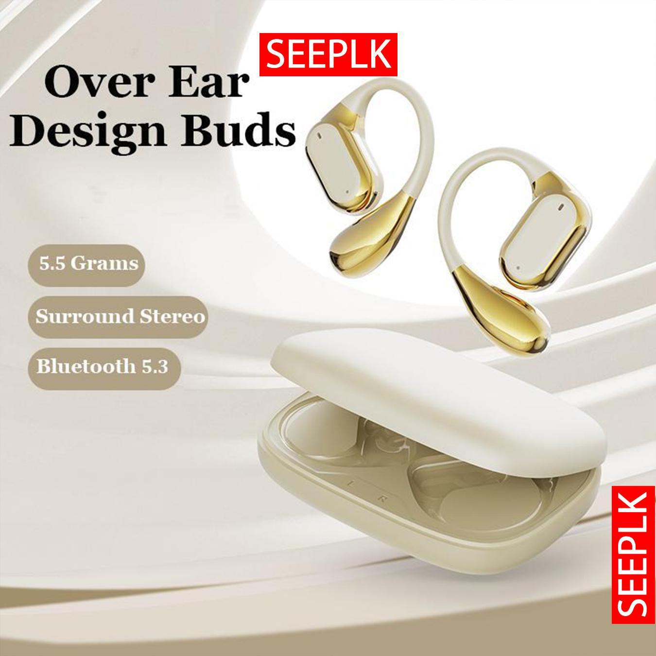 Wireless Ear Hanging Audio Earphone, Touch Volume Control Earphone, Noise Cancelling Headphone with Digital Display Charging Case